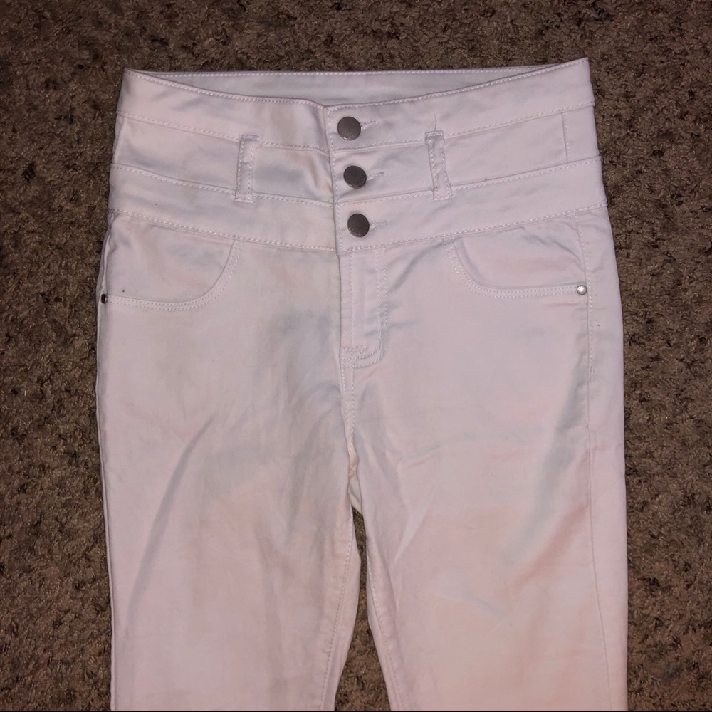 NWOT White Mid Rise pants - Picture 2 of 3